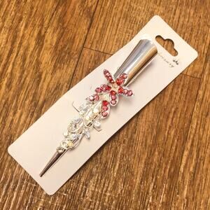 3 for $30 Chloe Accessory Silver and Pink Floral Hair Clip